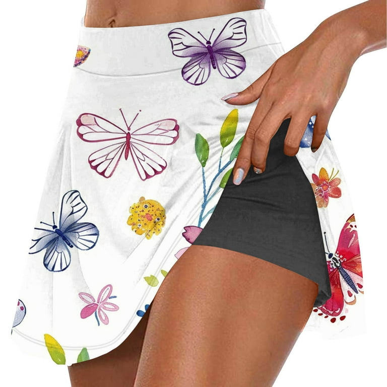 Rezuofi Pcs 2025 Womens Golf Skorts Skirts Tie Dye Printed High