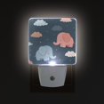 thumbnail image 3 of Cartoon Elephants with Stars Clouds LED Night Light Sensor Lamp Plug-in Adjustable Brightness 2 Pack, 3 of 7