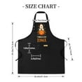 thumbnail image 5 of 2 Pack Adjustable Bib Apron with Thanksgiving Pumpkin Design & Pockets - Chef Apron for Men & Women Perfect for Holiday Cooking, 5 of 5
