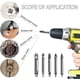 thumbnail image 1 of Extractores de tornillos da?ados, extractor de tornillos de 5 piezas, extractor de tornillos rotos de acero HSS 4341#, dureza superior a 63 HRC, para tornillos o tornillos da?ados LingWen 1327534288513, 1 of 1