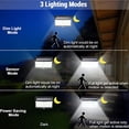 thumbnail image 4 of Amdohai 4PCS 288LED Solar Powered Wall Light PIR Motion Sensor Lights Outdoor, 4 of 8