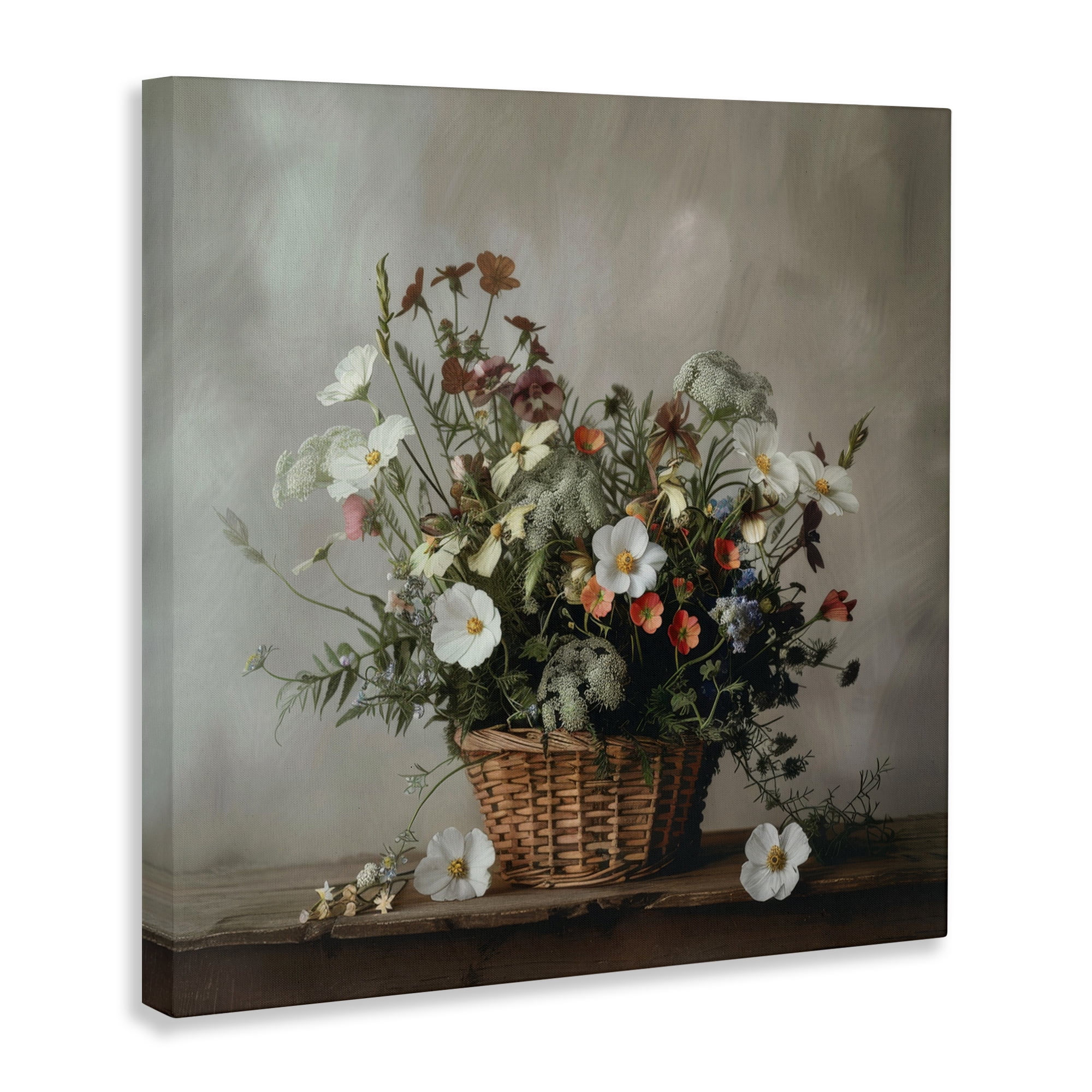Stupell Industries Flowers In A Basket Arrangement Canvas Wall Art, design by Lazar Studio
