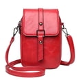 thumbnail image 2 of Spencer PU Small Crossbody Bags for Women Soft Shoulder Handbag Multi Pocket Crossbody Purses Cell Phone Pouch Womens Adjustable Strap Satchel, Red, 2 of 10