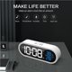 thumbnail image 3 of Wosthever Reloj despertador digital Reloj de música LED activado por voz recargable Reloj digital para niños con volumen de alarma ajustable De coser blanco Wosthever HA041467-01, 3 of 6