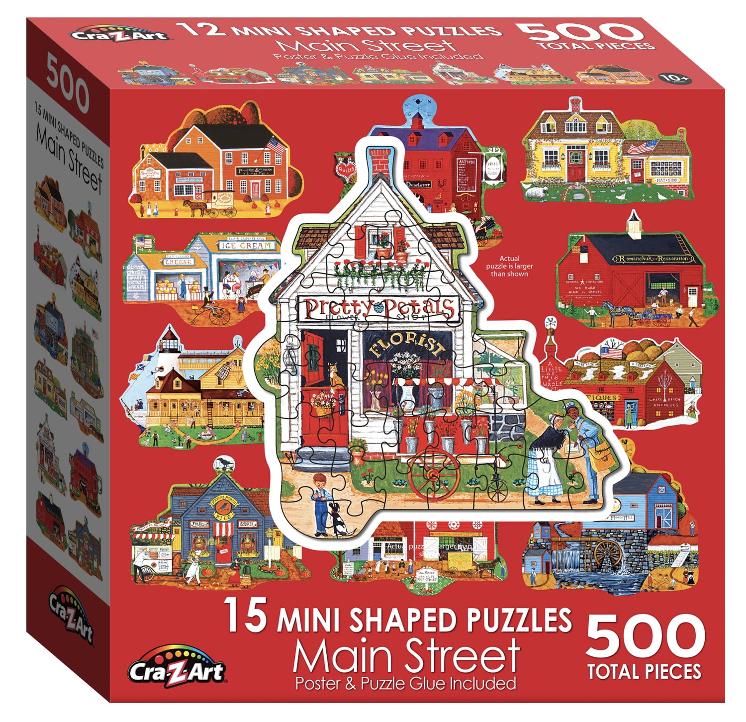Cra-Z-Art Multi-Shaped 500-Piece Main Street Jigsaw Puzzle