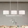 thumbnail image 3 of Livex Lighting Hayworth 3 Light Linear Chandelier in Brushed Nickel, 3 of 12