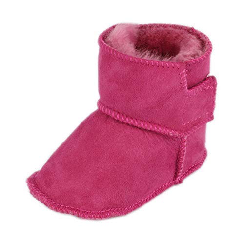 Bebila Genuine Sheepskin Baby Snow Boots Warm Winter First Walker Toddler Shoes for Boys and Girls 