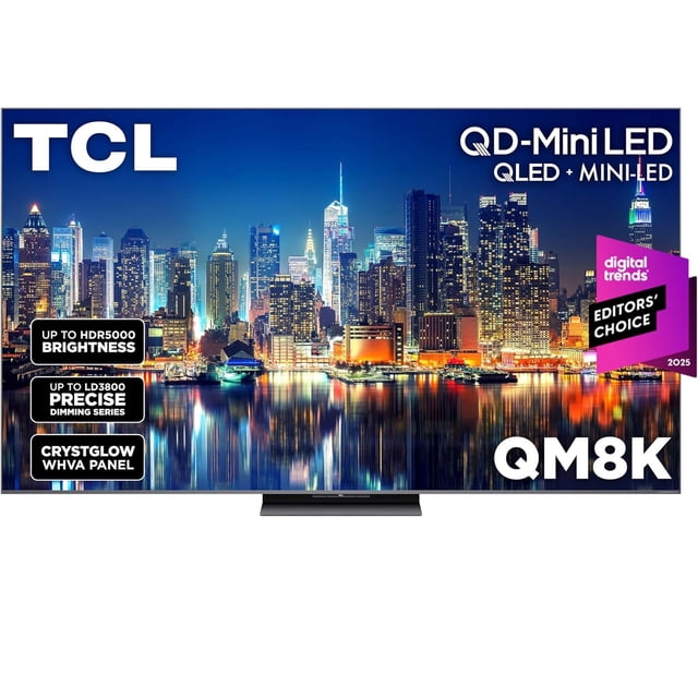 (Open Box) TCL 65 inch QM8K Series QD-Mini LED QLED 4K UHD Smart TV with Google TV 65QM8K