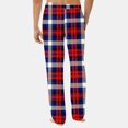 thumbnail image 4 of SnZhen Pants for Man Men's Home Sleepwear Thin Loose Pants Plaid Straight Leg Pants Men's Casual Pants, 4 of 6