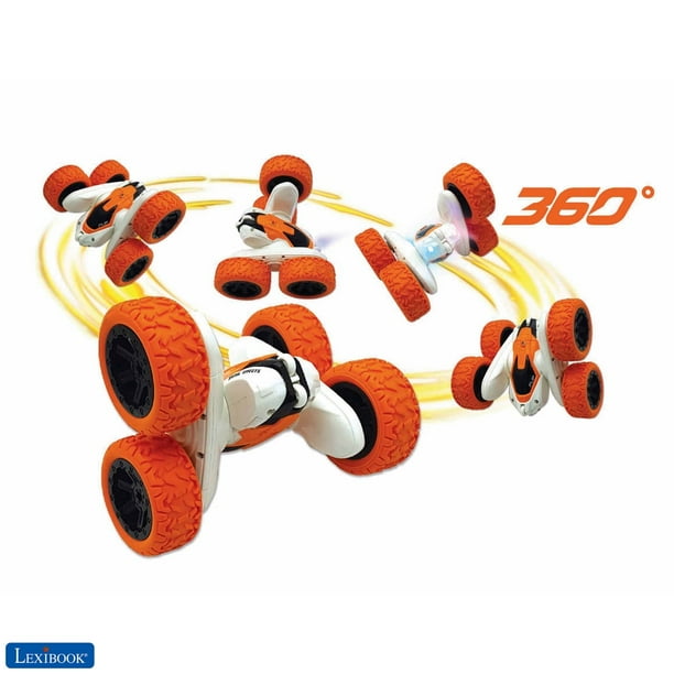 Lexibook Coche Radiocontrol Todoterreno Luminoso Crosslander Pulsera de control Remoto Recargable Juego de Acción Electrónico Blanconaranja RC20