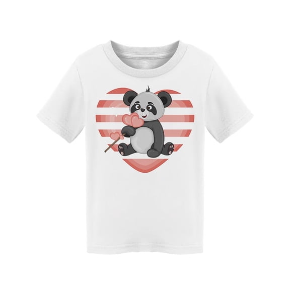 Adorable Panda Over Heart  T-Shirt Toddler -Image by Shutterstock,  2 Toddler