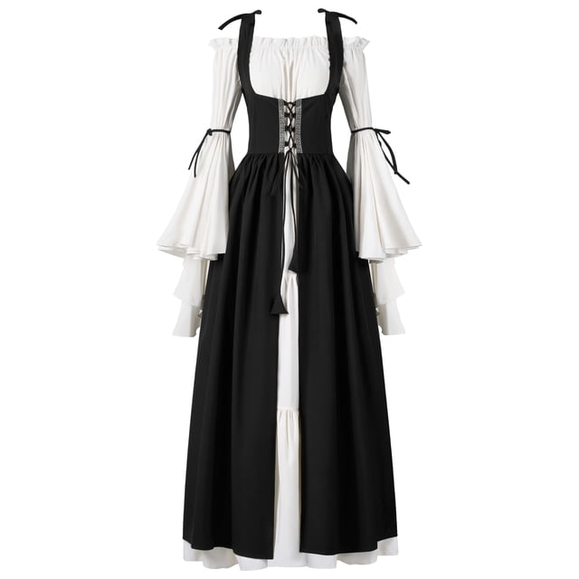 Disfraz Spooktacular Creations Renaissance para mujer, negro, XL