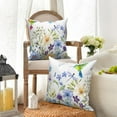 thumbnail image 5 of Dashan Spring Blue Throw Pillow Covers 18x18 Set of 4,Floral Butterfly Decorative Pillow Cases for Bedroom Sofa Couch, 5 of 6