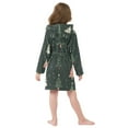 thumbnail image 7 of FORMRS Niños Bathrobe Unisex Hooded Robe Soft Plush Pajamas Sleepwear, Size 2-3T, Green Christmas Trees, 7 of 7