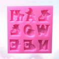 thumbnail image 4 of Halloween Witch Ghost Pumpkin Letters Cake Mold DIY Cake Fondant Baking Mold Pink, 4 of 8