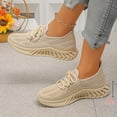 thumbnail image 4 of Lace Up Mesh Walking Shoes for Women Lightweight Non Slip Wide Width Athletic Casual Workout Sneakers, 4 of 6