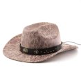 thumbnail image 2 of LILIYA Cowboy Hat,Cowgirl Hat,Western Cowboy Hats for Women/Mens/Straw Casual with Shapeable Wide Brim Cowboy Hat Jazz Cap Unisex Headwear, 2 of 3