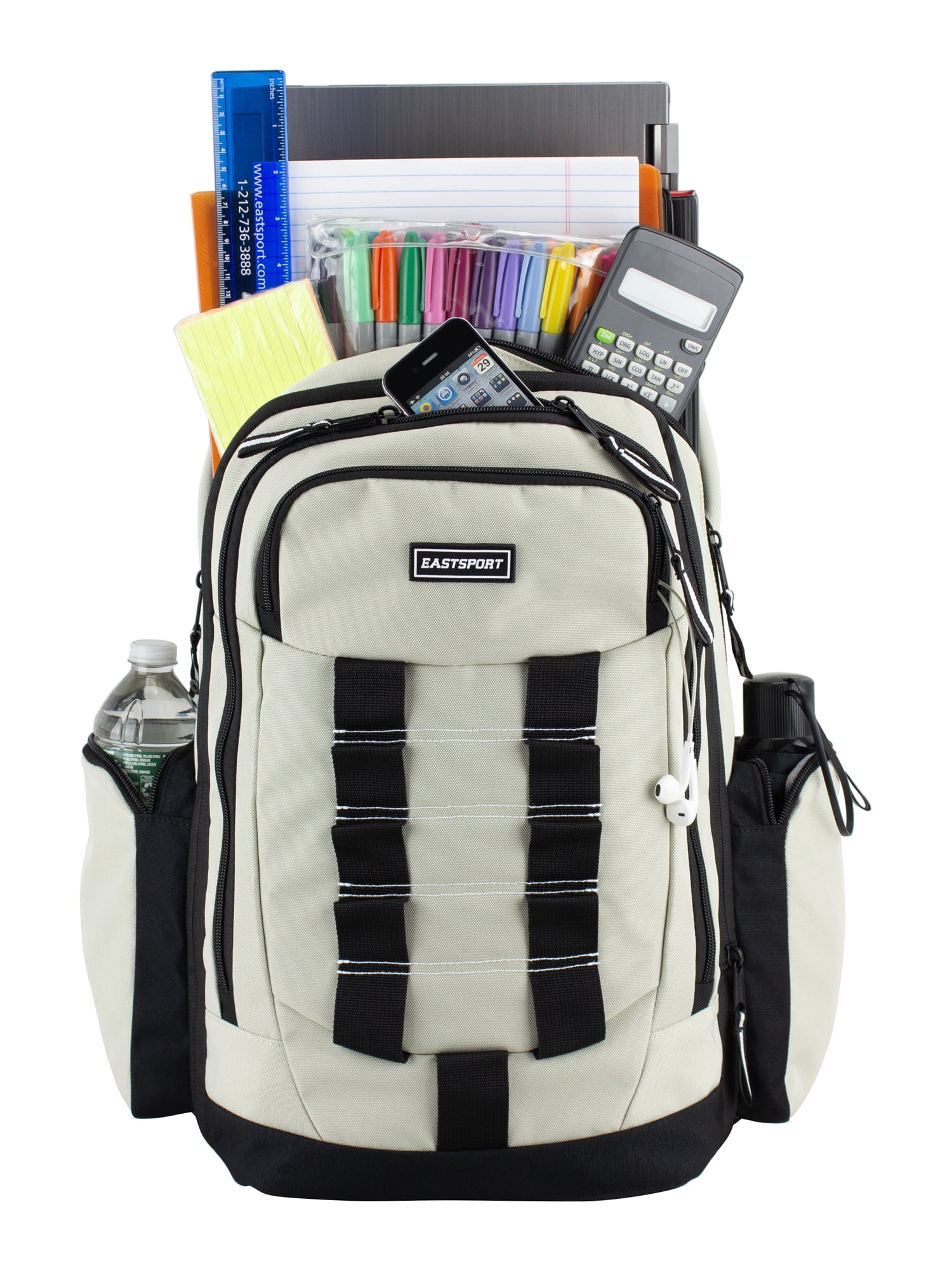 Eastsport Unisex Allegiance Expandable Recycled Backpack, Pelican
