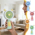 thumbnail image 1 of Usb Rechargeable Handheld Fan, Portable Travel Cooling Device With Quiet Motor, for Outdoor Hiking and Commuting, Blue, 1 of 7