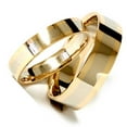 thumbnail image 2 of Pompeii3 Gold Two Tone Matching His Hers Wedding Band Ring Set, 2 of 5
