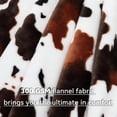 thumbnail image 5 of Fleece Blanket Twin Size Brown and White Cow Print Throw Blanket Lightweight Cozy Plush Twin Bed Blanket Fuzzy Cute Couch Blanket All Season 60"x80", 5 of 6
