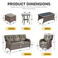 thumbnail image 5 of Bellefurn Luxury 7 Piece Wicker Outdoor Patio Furniture Sets with Swivel Rocker Patio Chairs,Sofa,Coffee Table and Ottomans,High Back Outdoor Conversation Set for Porch Balcony Deck, 5 of 12