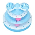 thumbnail image 4 of Bola giratoria para gatos, rompecabezas divertido multiusos, rodillo de juguete para gatos de 4 niveles para caza de gatos, ejercicio de persecución, azul, 4 of 5