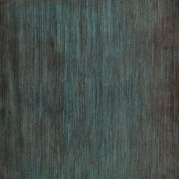 Ahgly Company Indoor Square Oriental Turquoise Blue Modern Area Rugs, 3' Square