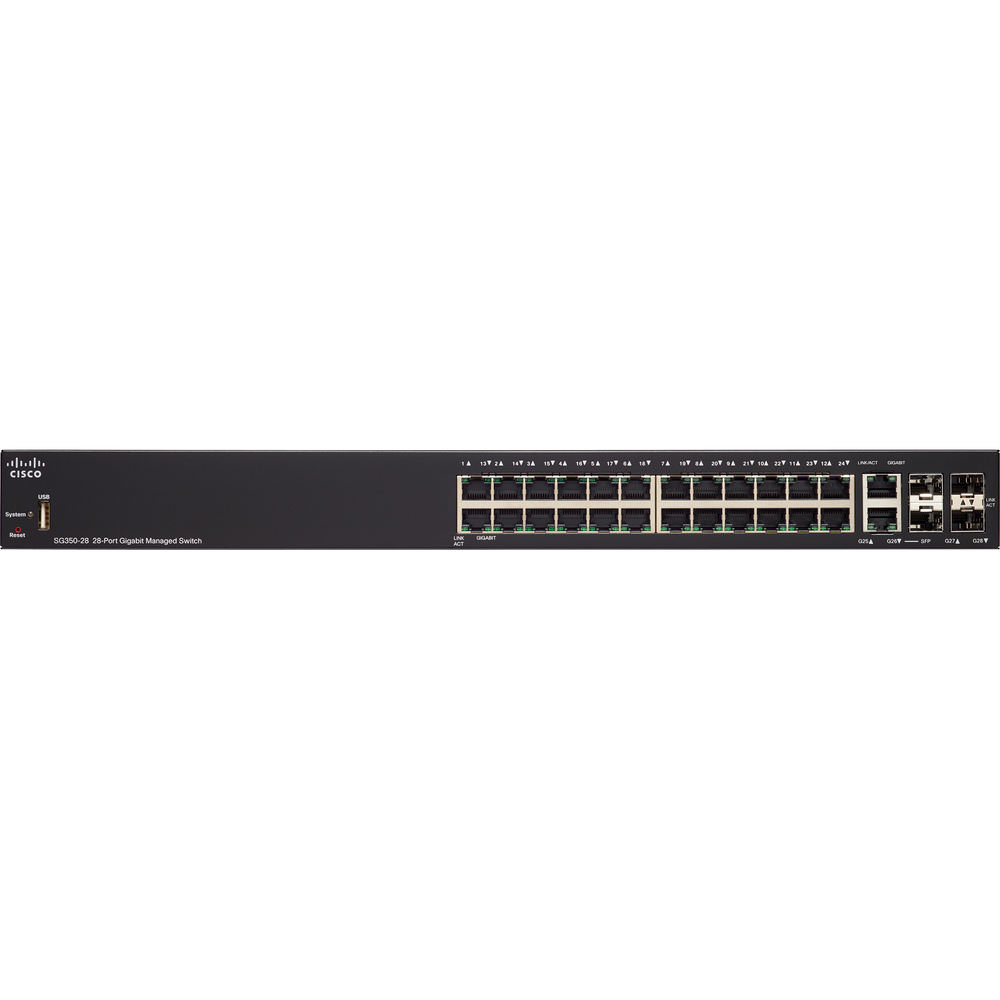 Cisco SG350-28P 28-Port Gigabit POE Managed Switch - image 2 of 3