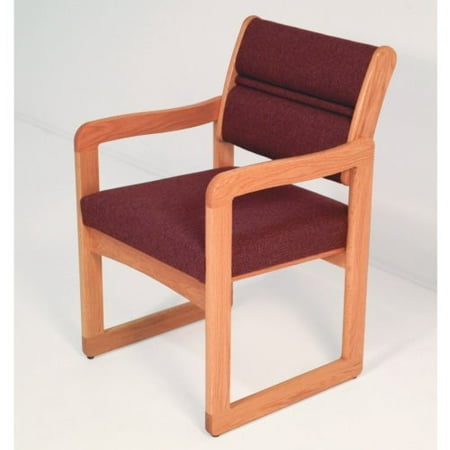 Wooden Mallet DW1-1 Solid Oak Sled Base Guest Chair