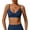Blue, variant on Aivtalk Sports Bras for Women Wireless Seamless Bralettes Workout Crop Adjustable Spaghetti Strap V Neck Padded Yoga Top Camisole Brown XL