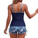 thumbnail image 3 of Traje de baño de 2 piezas para mujer, trajes de baño para mujer, tankini casual de playa para mujer con estampado digital y traje de baño desmontable para mujer, 3 of 6