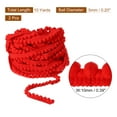 thumbnail image 2 of Uxcell 2Pcs 10 Yards Pom Pom Ball Fringe Trim Ribbon Sewing Accessory DIY Crafts, 5mm Red, 2 of 6