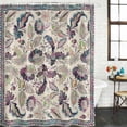 thumbnail image 3 of Purple Teal Ethnic Waterproof Fabric Shower Curtain,Boho Modern Geometric Abstract Art Waterproof Fabric Shower Curtain for Bathroom Curtains Bathtubs Shower Curtains with 12 Hooks Standard 72x72, 3 of 8