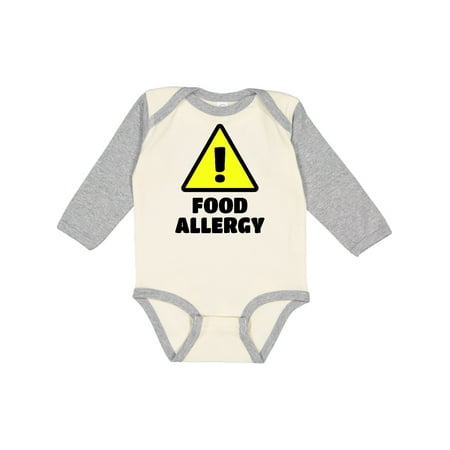 

Inktastic Caution! Food Allergy Gift Baby Boy or Baby Girl Long Sleeve Bodysuit
