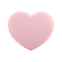 Unique Bargains 1 Pc Heart-shaped Makeup Mirror for Vacation Travel Pink Plastic Glass