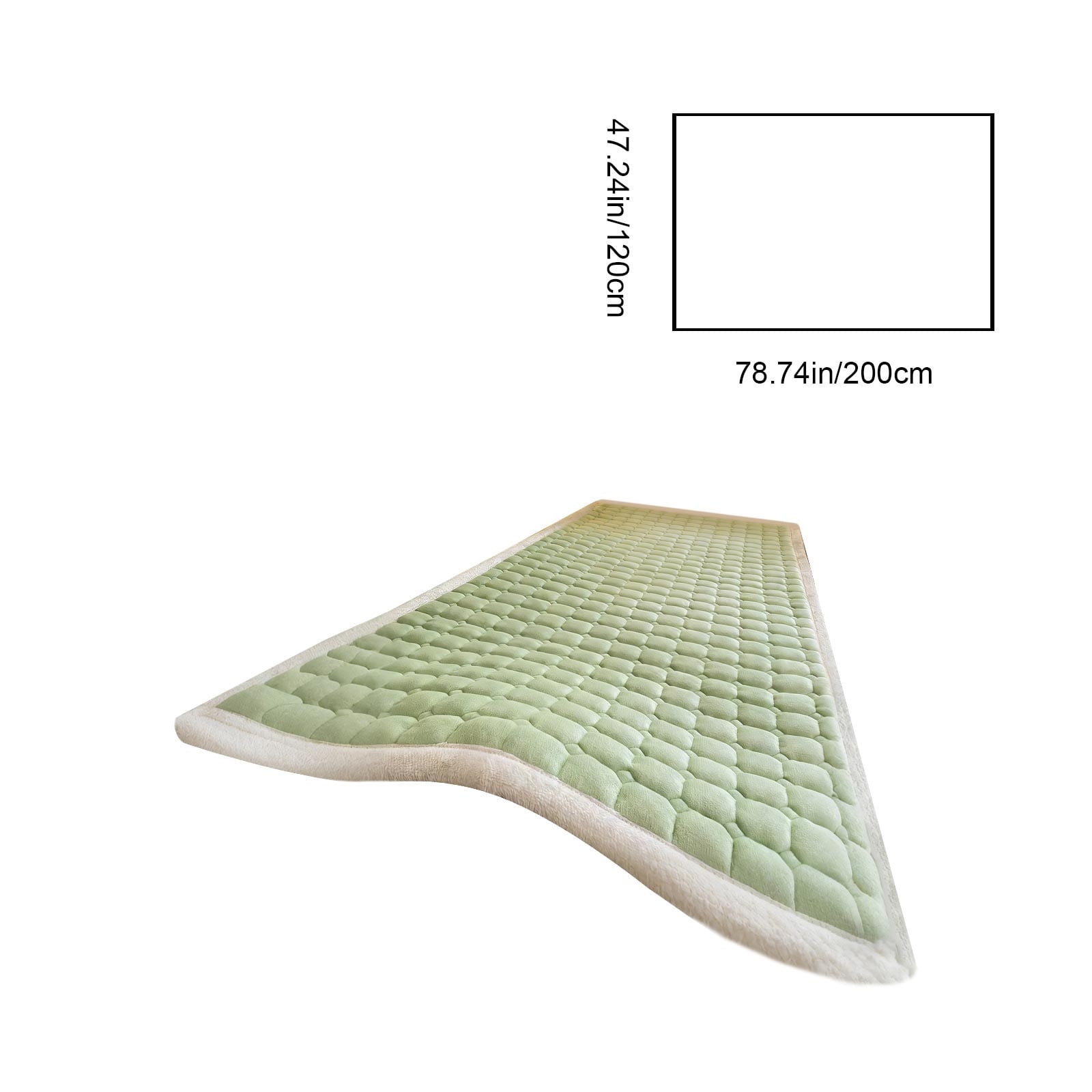 Tgbvmt Milk Velvet Mattress Pad Winter Antistatic 3-Layer Ergonomic Mattress Double Thickened Warm Mattress Pad for Student Dormitory Bunk Bed Single Size Floor Home Bedroom Sleep Rest Decor Favors
