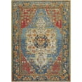 thumbnail image 5 of Hauteloom Zorea Living Room, Bedroom Patio Outdoor Area Rug - Traditional - Indigo, Crimson, Gold - 5'3" x 7'1", 5 of 6