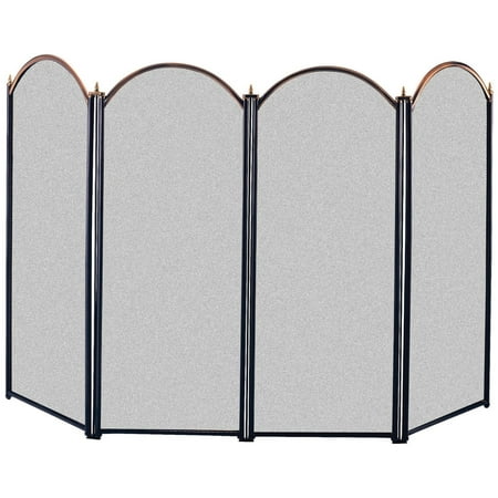 

Panacea Panacea 15106 Four Panel Fireplace Screen 48 W x 32 H Antique Brass