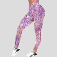 thumbnail image 1 of WILLBEST Pantalones de Yoga Con Estampado Mardi Para Mujer, Brillantes, de Cintura Alta, Largos, Para Entrenamiento, Cómodos, Elásticos, Para Correr y Gimnasio. Chica, 1 of 4