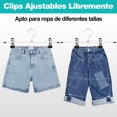 thumbnail image 4 of 50PCS Perchas para Pantalones con Clip 40cm Ganchos para Ropa Perchas de Metal Ligero Resistent Antideslizantes Duradera Ajustables con Gancho Giratorio Perchas para Faldas Jeans Adultos Hogar, 4 of 7