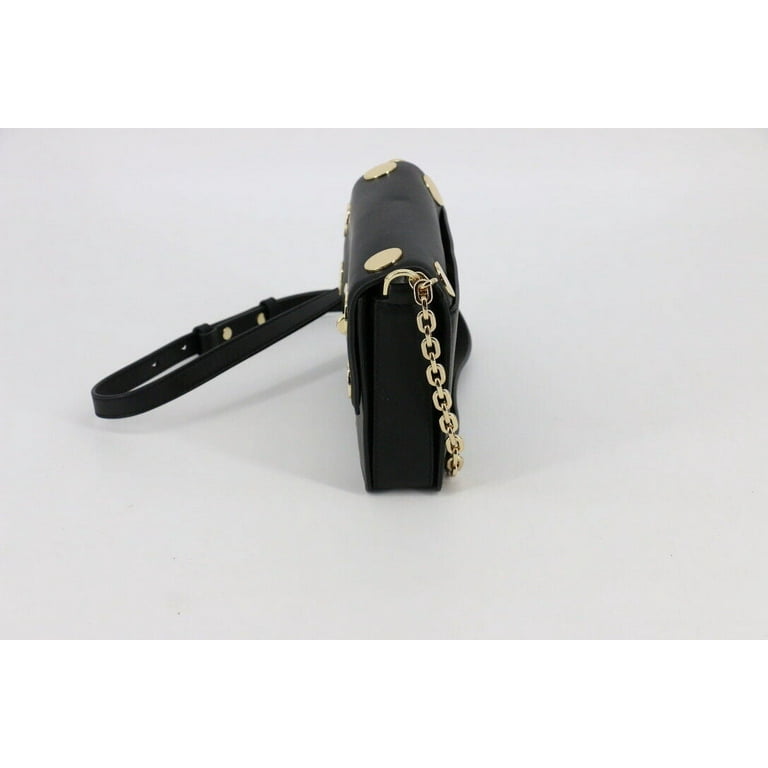 Michael Kors Rivington Stud Natalie Small Chain Crossbody Bag Purse Black Gold Walmart
