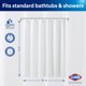 thumbnail image 2 of Forro de cortina de ducha CLOROX Premium a rayas, impermeable, 2 of 9