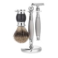 thumbnail image 1 of Maquinilla de afeitar elegante, kit de maquinilla de afeitar doble de seguridad manual para hombres Kit de maquinilla de afeitar manual Funcionalidad versátil, 1 of 8