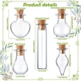 thumbnail image 4 of Botellas de vidrio Patelai Mini de 2 ml con tapones de corcho, 50 unidades, 4 of 6