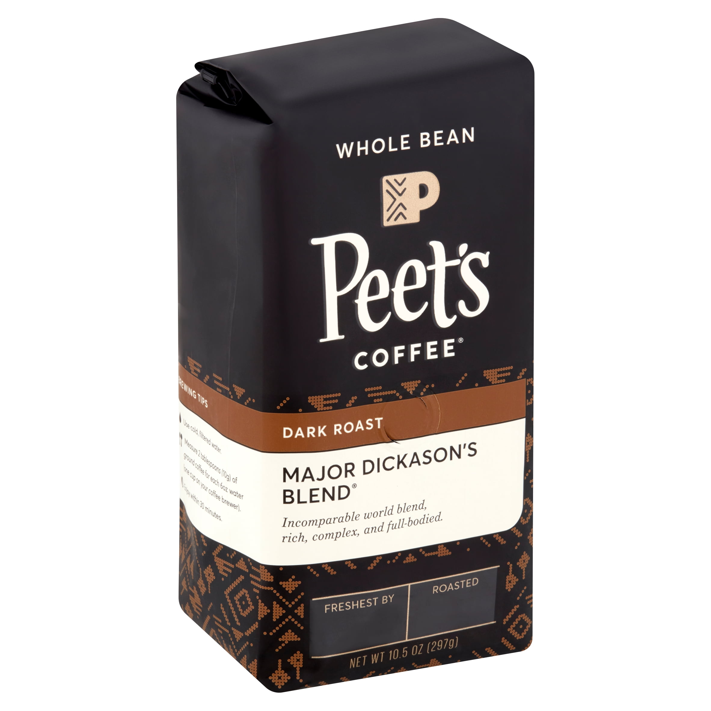 Peet's Coffee Major Dickason's Blend Dark Roast Whole Bean Coffee, 10.5