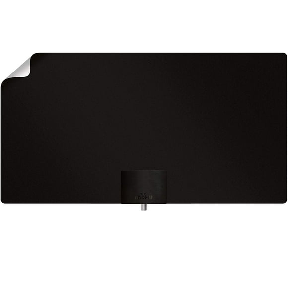Mohu Leaf Supreme Pro Paper-Thin Indoor TV Antenna, Amplified, UHF VHF, 65-Mile Range, Multi-Directional â w/ 12 ft. Cable, Signal Indicator