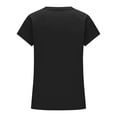 thumbnail image 4 of Teylalorva Girls Short Sleeve T-Shirt, Fashion Pleated Crewneck Soft Casual Summer Kids Tees Black Size 12, 4 of 5