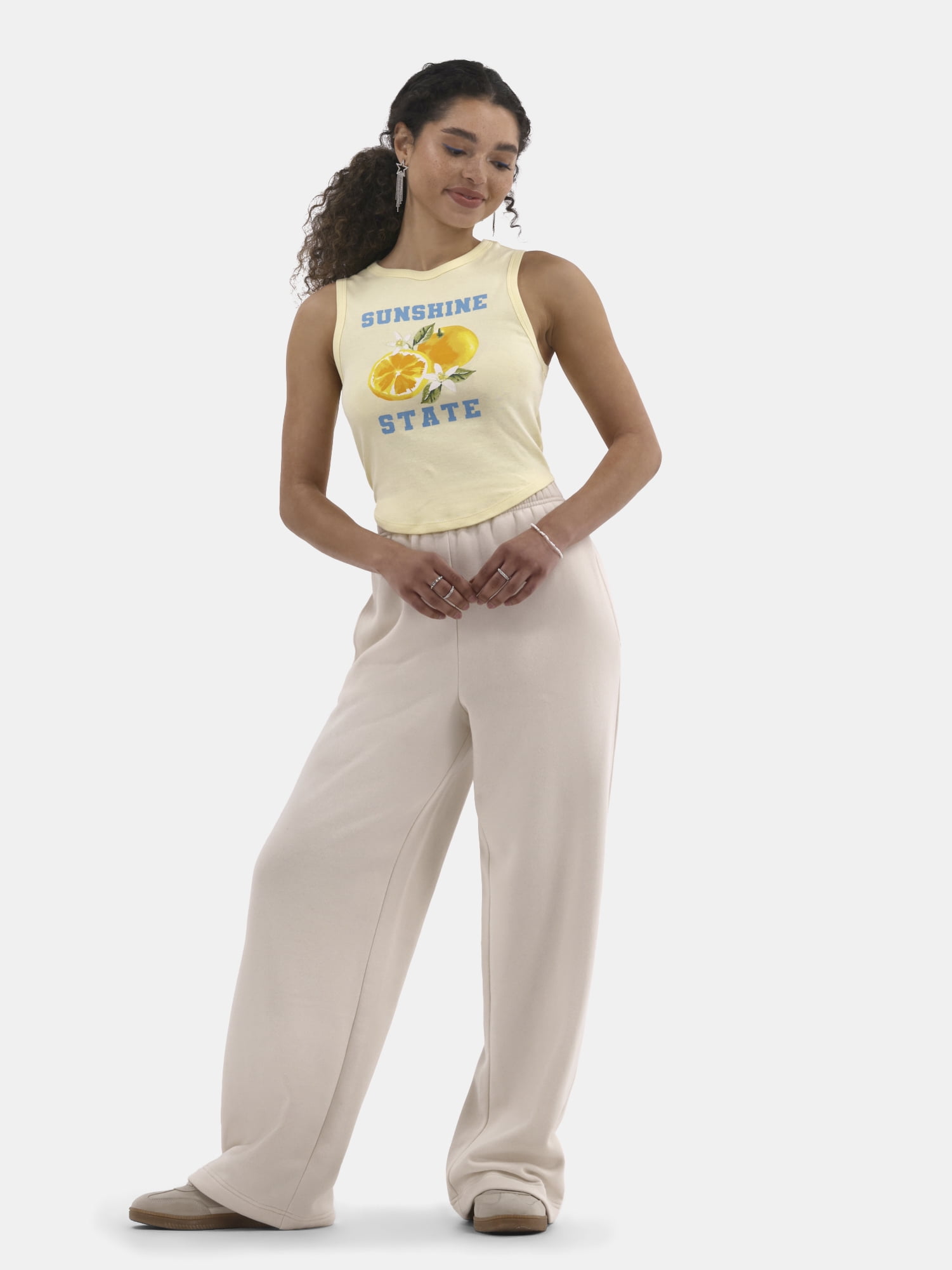 No Boundaries Soft Fleece Wide Leg Pants, 30” Inseam, 1 or 2-Pack, Women’s XXS-4X
