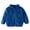 Blue, variant on Unisex Kids Solid Stand Collar Coral Zip Up Jacket, Fall Winter Thermal Long Sleeve Coat Soft Warm Casual Cotton Outerwear Toddler Boys Girls Blue 2-3 Years